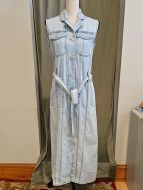 Blank NYC Light Wash Denim Maxi Dress